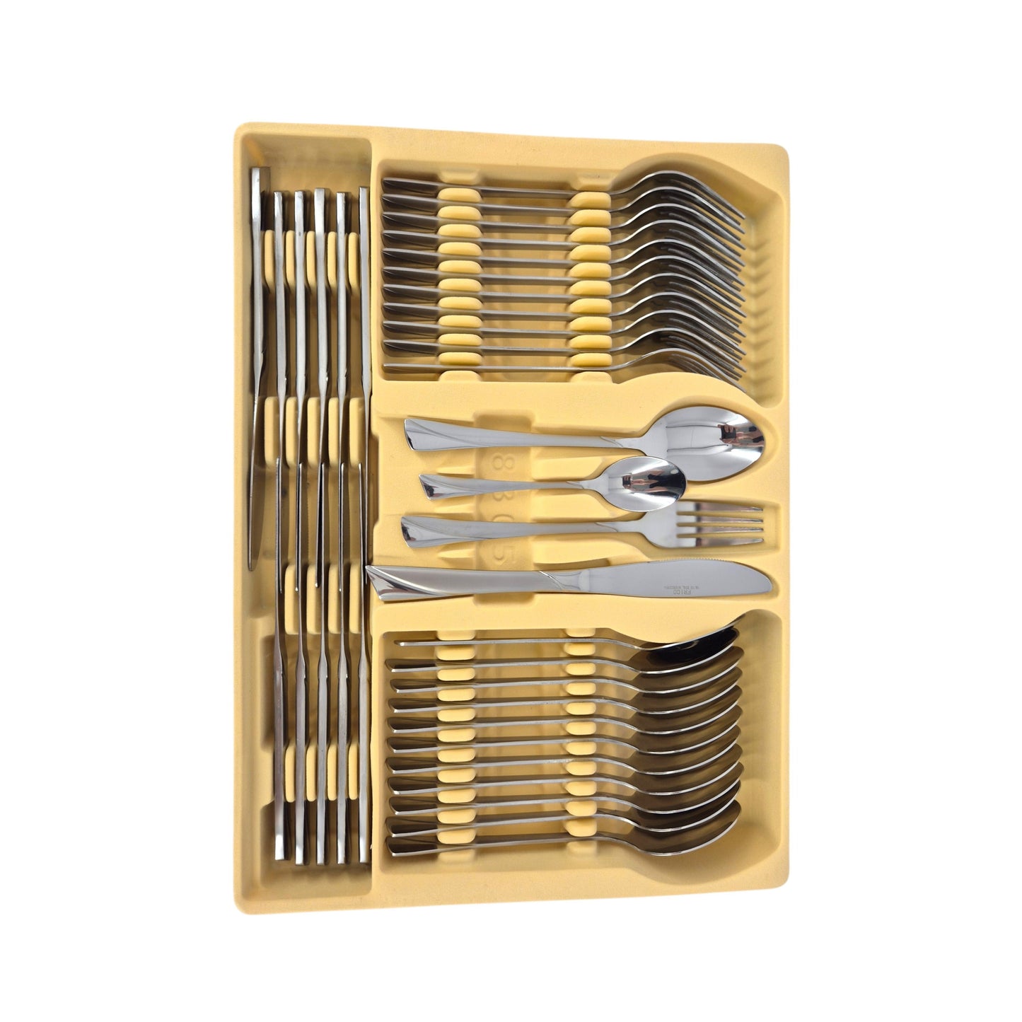 Cutlery Set in Case | 72 Pieces | Serves 12 | Stainless Steel | Forks | Spoons | Knives | SATIN 2232D