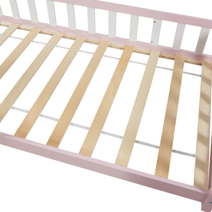 Kinderbed – Kinderbedden – Eenpersoonsbed – Hoogslaper – Stapelbed – Valbeveiliging – Massief Dennenhout – 140 x 200 cm