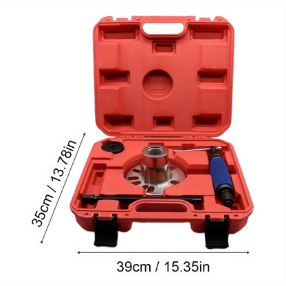 Hydraulische Wielnaaf Verwijderaar – Aandrijfas Trekker – Wielnaaf Uitdrijver – Hydraulische Pers – As Verwijderaar – 10 Ton Drukkracht – Voor 98-125 mm Boutcirkel – Rood