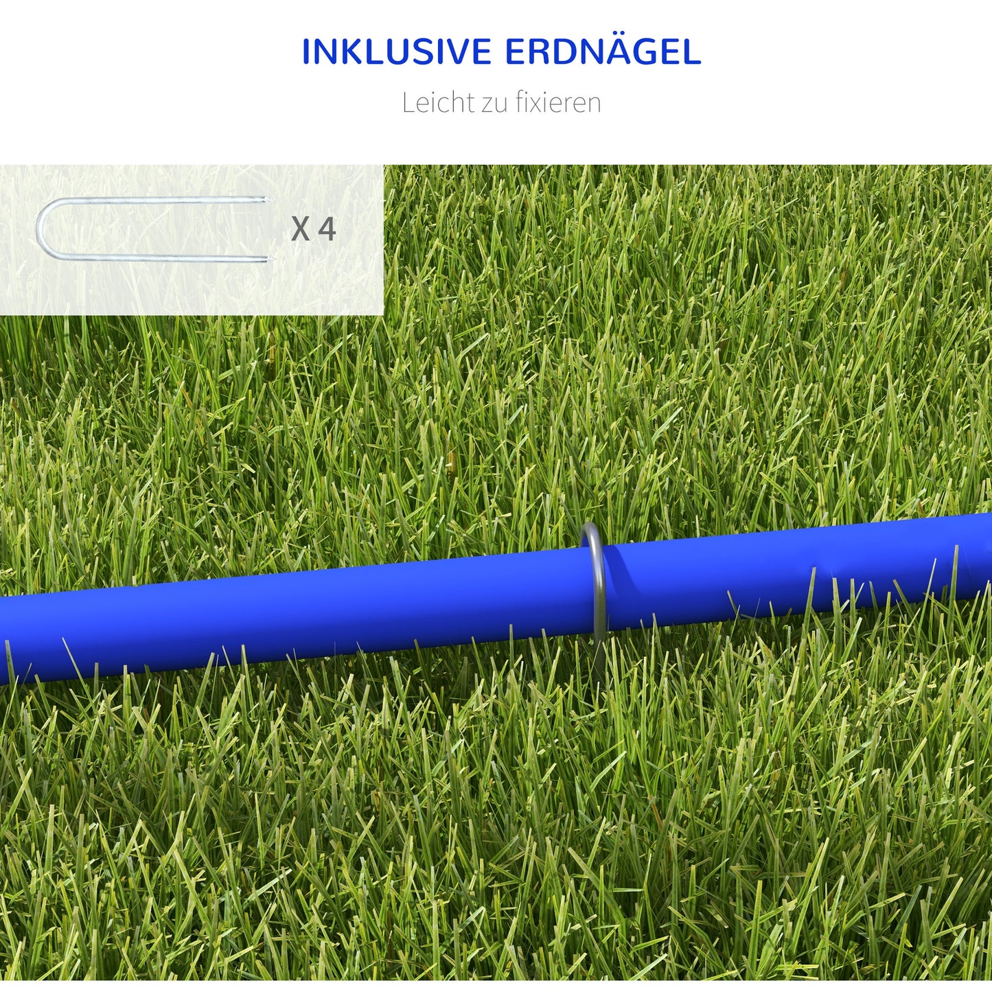 Agility Set Honden – Hondentraining – Behendigheidsset – Trainingsparcours – Agility Hindernissen – Blauw-Geel – 4 Boogbogen – Inclusief Draagtas – Compacte Afmetingen 88x64x95 cm