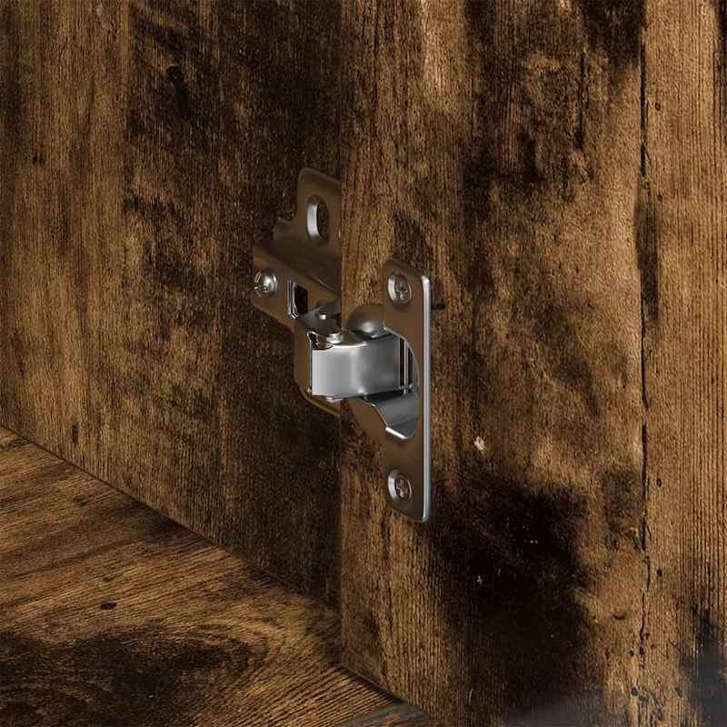 Opbergkast – Dressoir – Kast – Schoenenkast – Bergkast – Rook Eiken – Stevig Meerlagenhout – Ventilatiefunctie – Compact 88x30x70 cm