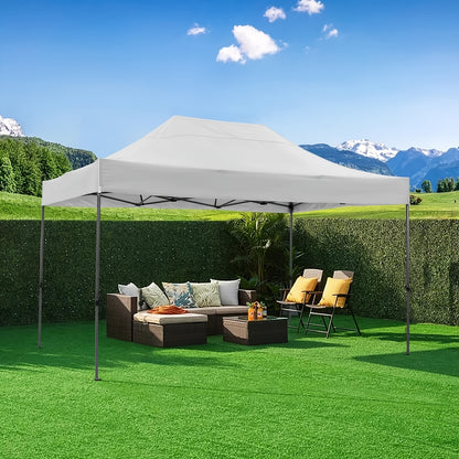 3.05x4.57meter Pop-up Tent, Camping Canopy, No Side Walls, With Carry Bag, Ground Stakes And Wind Ropes, Adjustable Height, Easy To Set Up And Sturdy, Oxford Fabric, Outdoor Gazebo, Suitable For Parties, Weddings, Gardens, Co