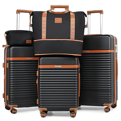 Kofferset – Reiskoffer Set – Trolley Koffers – Handbagage Koffer – Ruimbagage Koffer – Hardcase – ABS materiaal – TSA slot – 360° Wielen – 5 Delig – 20/24/28 inch – Reistas – Toilettas – Roze