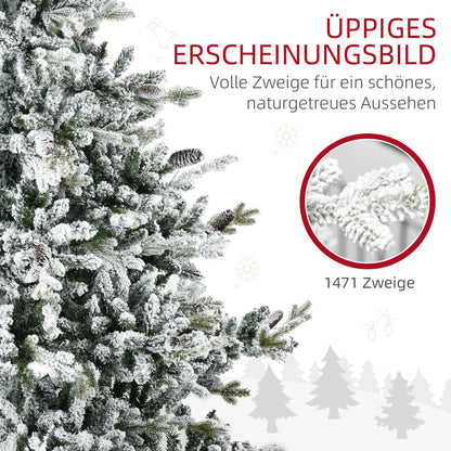 Kunstkerstboom – Nepspar – Decoratieve Kerstboom – Winterboom – Sneeuwdecoratie – 1,80 Meter Hoog – Realistische Takken Met Dennenappels
