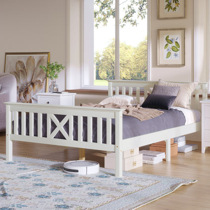 Tweepersoonsbed – Bedframe – Opbergbed – Slaapbank – Ledikant – Massief Dennehout – Vintage Design – 140x200 cm