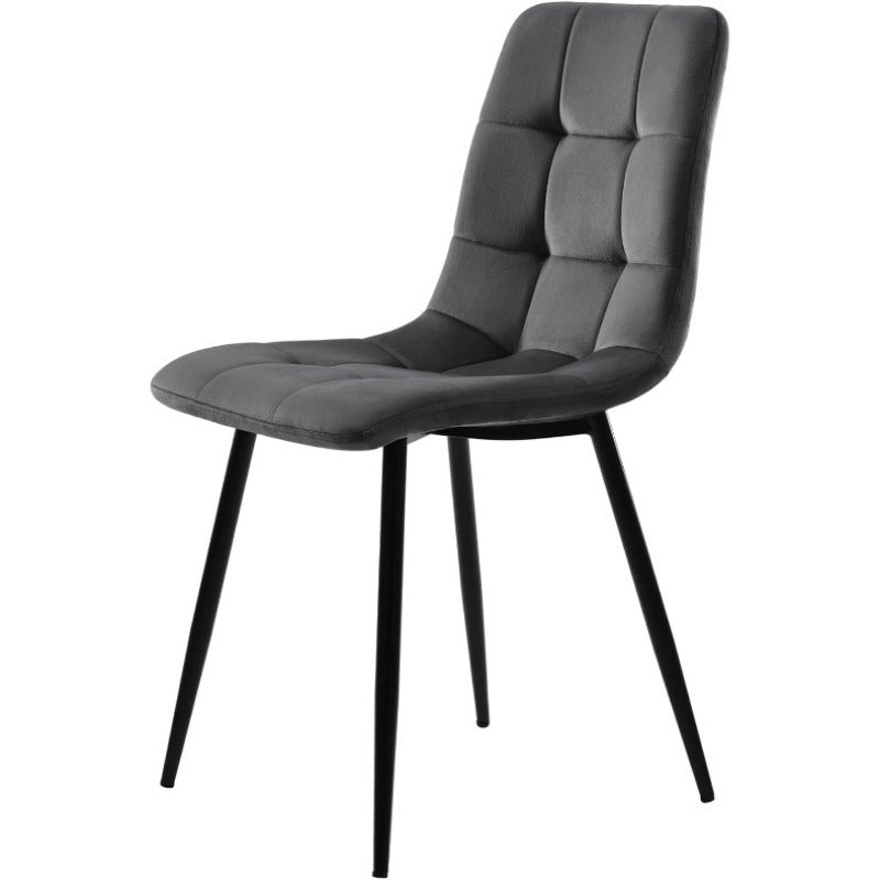 Eetkamerstoelen – Stoelen – Zithoek Stoelen – Barkrukken – Velvet Stoelen – Donkergrijs – Metalen Poot – Memory Foam Zitting – 44 cm Breed