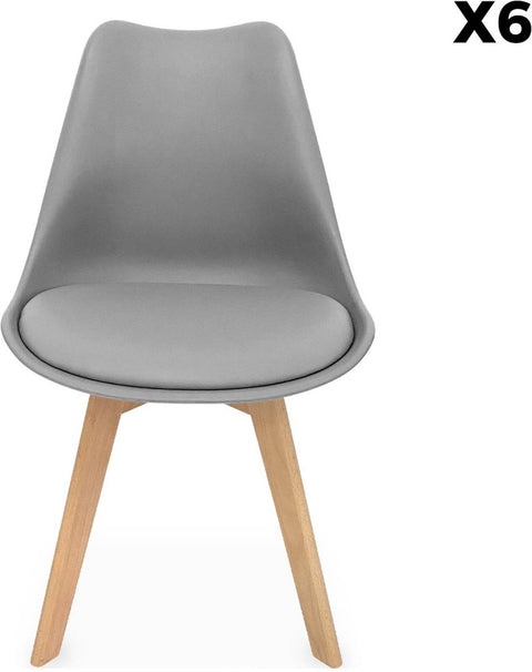 Set van 6 eetkamerstoelen, nils, 42x55x81cm