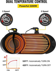 Grillplaat - Elektrische Barbecue - BBQ Elektrisch - Grill Apparaat - Inclusief Pan - 2-in-1 - Bakplaat Elektrisch - Hot Pot - Instelbare Temperatuur - Temperatuurregelaar