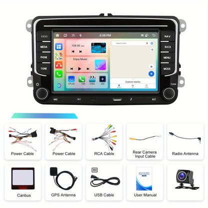 Android 15 Car Radio – Autoradio – Multimedia Systeem – Navigatiesysteem – Touchscreen Radio – 7 Inch Scherm – 6 GB RAM & 128 GB Opslag