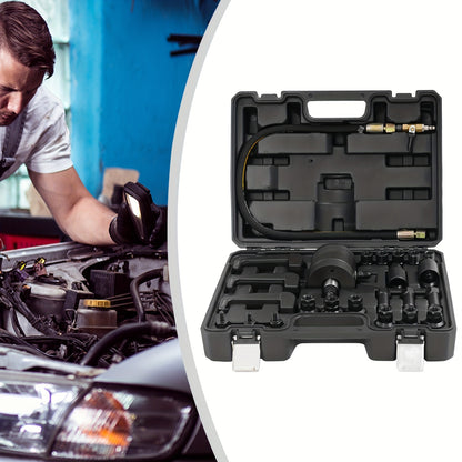 Diesel Injector Puller – Injector Trekker – Injector Demonteerset – Pneumatische Injectorverwijderaar – Diesel Injector Ontmantelingsset – 24-delig – Carbon Stalen Constructie – Compleet Met Koffer