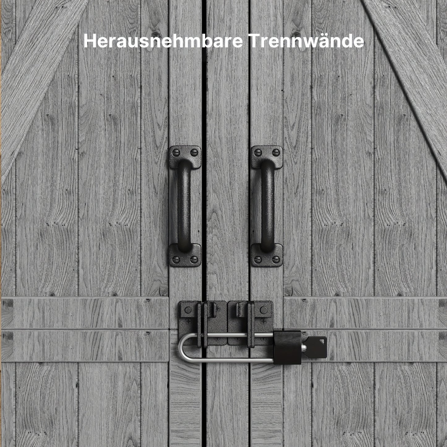 Tuinhuisje – Tuinschuur – Buitenberging – Opslagschuur – Berging – Hout – Dubbele Deuren – Twee Uitneembare Planken