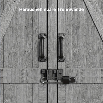 Tuinhuisje – Tuinschuur – Buitenberging – Opslagschuur – Berging – Hout – Dubbele Deuren – Twee Uitneembare Planken