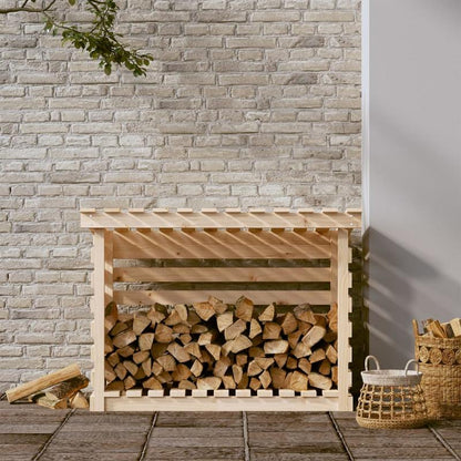 Houtopslag Voor Buiten – Houtrek – Houthouder – Houtstapel – Brandhoutopslag – Natuurlijk Dennenhout – Compact Ontwerp – Weerbestendig Met Afdekhoes