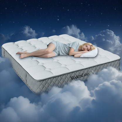 Orthopedic Cold Foam Mattress 120x200cm, Mattress with 7-zone Pocket Spring Core, Firmness Level H3 (medium Firm), 20cm High, 4 Handles + Vacuum Packaging