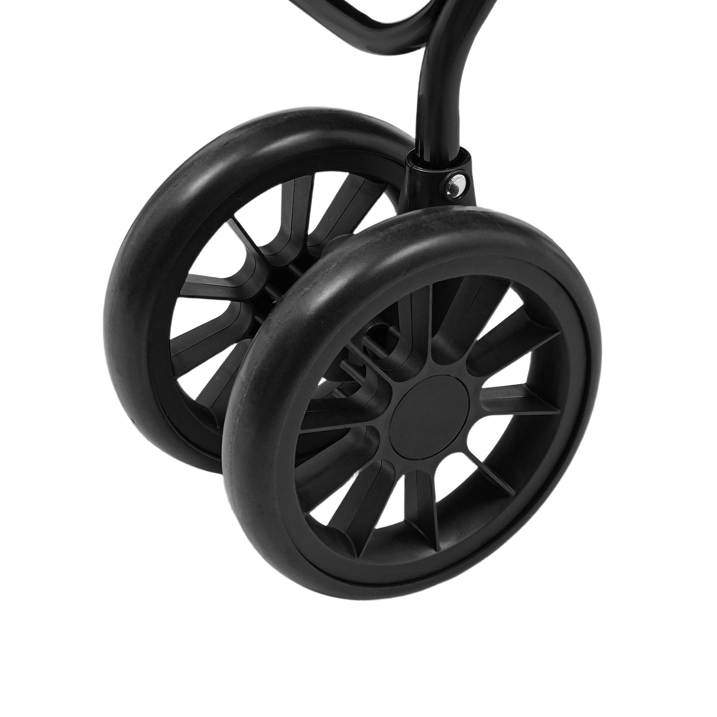 2-Tier Heavy-Duty All-Terrain Pet Cart with 4-Wheel Mobility & Handle - Chew-Resistant Oxford/PVC Mesh Design, Carbon Frame & Wheels - Multi- & Storage Cart for Dogs/Cats - /Outdoor Use Suitable for Dogs and Cats