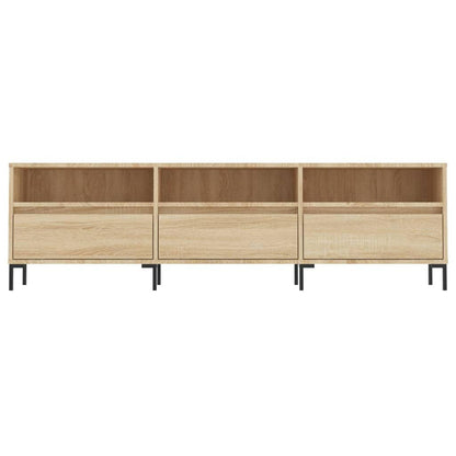 TV Cabinet Sonoma Oak 150x30x44.5 cm Engineered Wood TV Stand Entertainment Center with Storage, Media Television Table for Living Room Bedroom