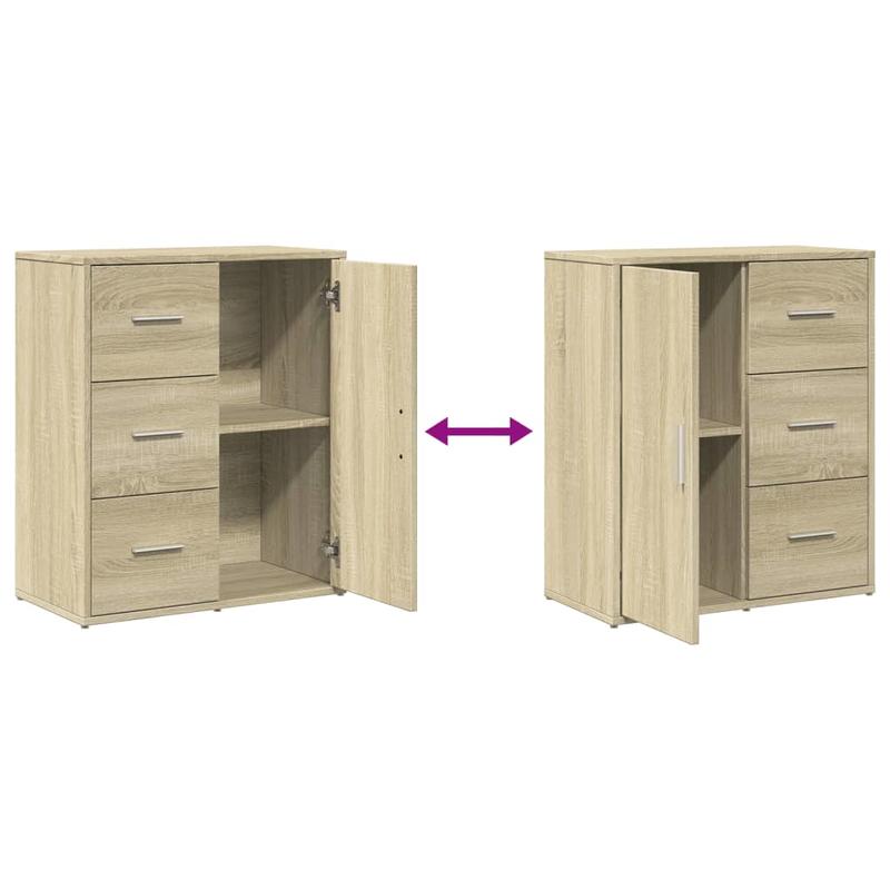 Sideboard Set – Opbergkast – Dressoir – Tv-meubel – Kastje – Sonoma Oak – Duurzaam Hout – Compact 60x31x70 cm
