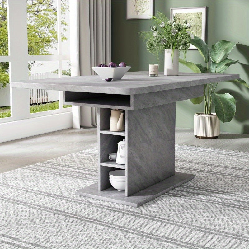 Uitklapbare Eettafel – Vouwbare Tafel – Multifunctionele Tafel – Opbergtisch – Industrieel Design – Ruimtebesparend – Stalen Frame met Betonlook