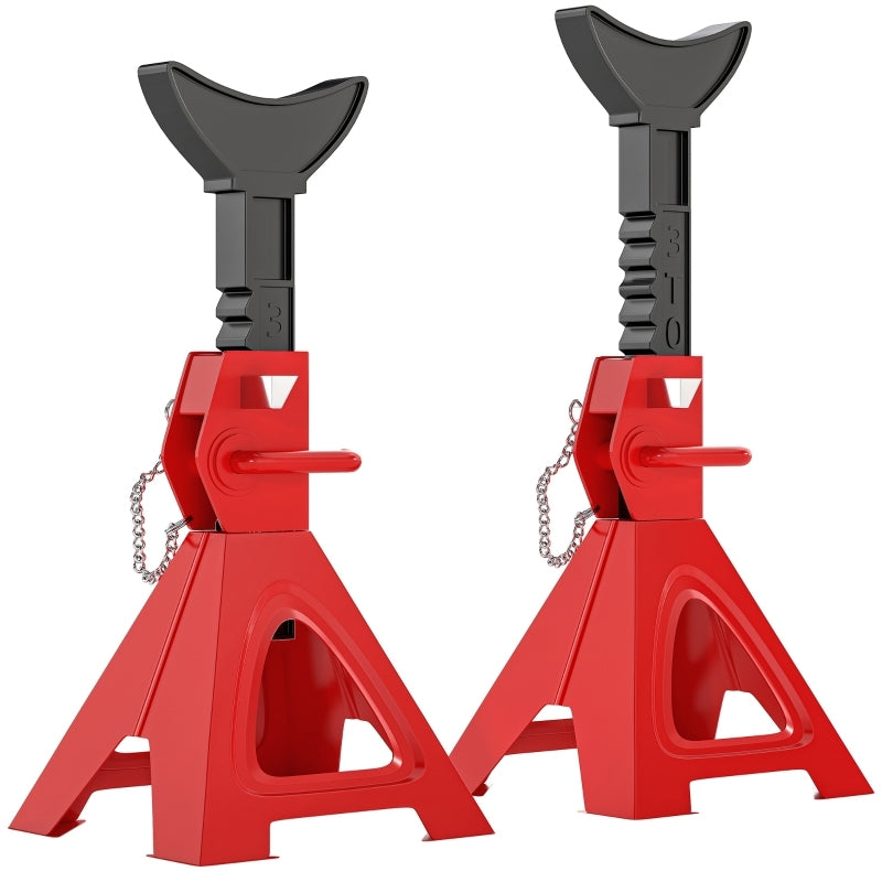 Autokrik – Kriksteunen – Assteunen – Garagekrik – Potkrik – Verstelbaar 29-41,8 cm – Draagvermogen 3 Ton – Robuuste Stalen Constructie