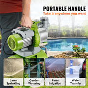 Ondiepe putpomp - Rioolpomp - Tuin waterstraalpomp - 1300W - 230V -  50Hz - 4200 L/u Debiet 50 m Opvoerhoogte - voor irrigatie, wateroverdracht - QUORE