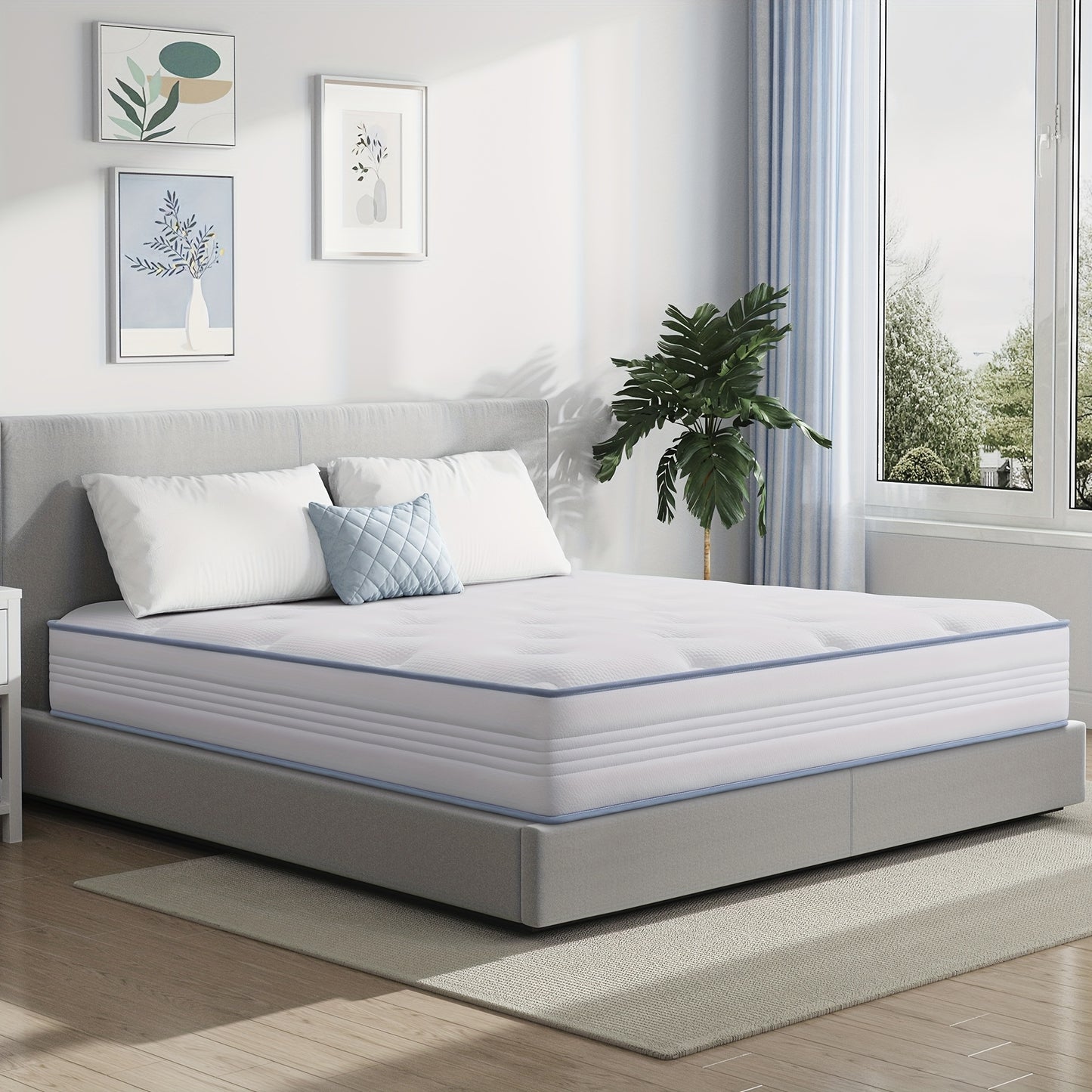 Hybride Matras – Memory Foam Matras – Pocketvering Matras – Koudschuim Matras – 7-Zones Matras – 22 cm Dikte – Koelend Gel & Europese Pillowtop