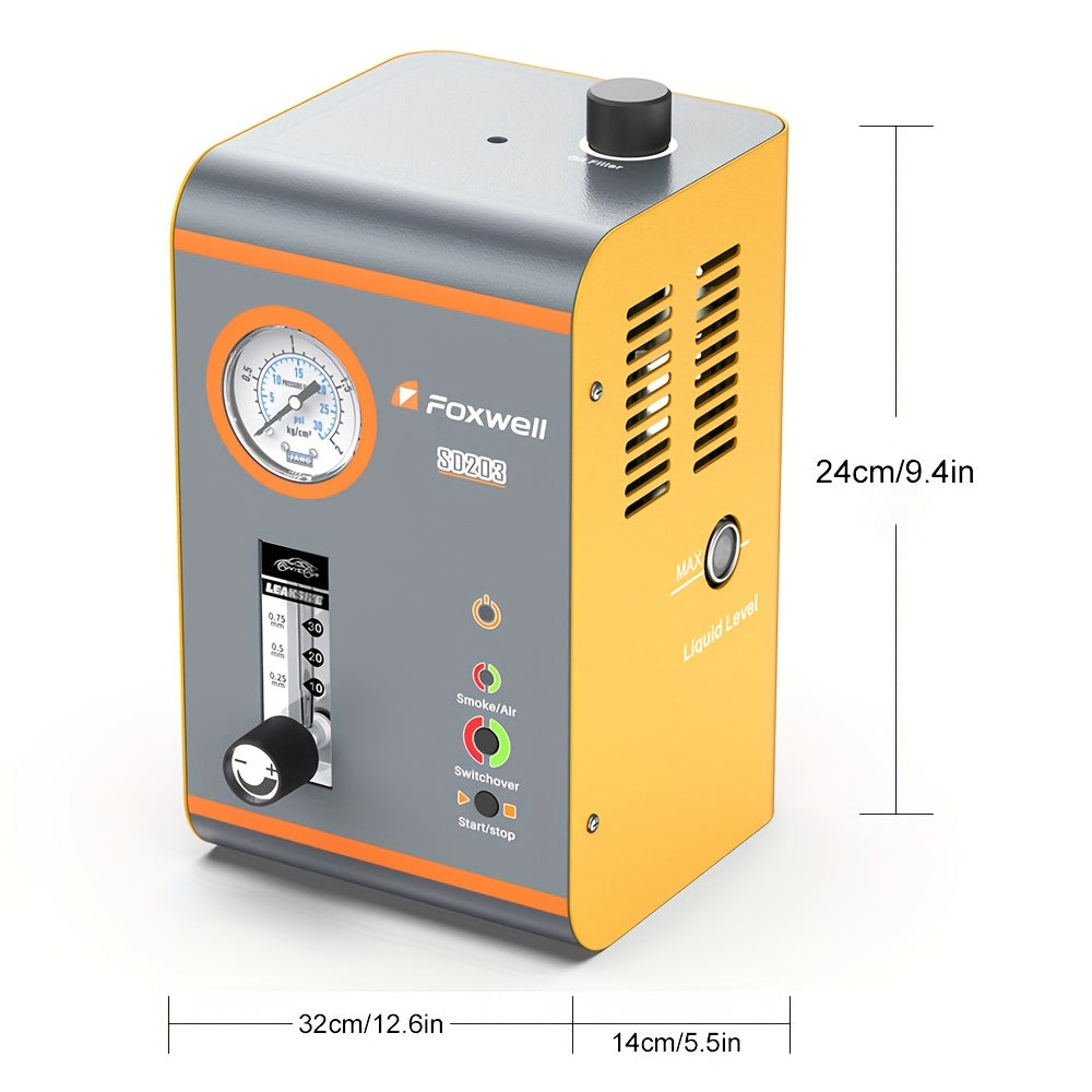 Rookmachine – Lekzoeker – Lucht- en Vacuümsysteem Tester – Lekkagedetector – Rookgenerator – Met Ingebouwde Luchtpomp – Inclusief Drukmeter en Instelbare Flowmeter