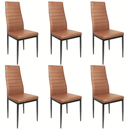 Stoelen – Eetkamerstoelen – Bureaustoelen – Kantinestoelen – Kunstleren Stoelen – Set Van 6 – Ergonomisch Design – Krasbestendig Kunstleer