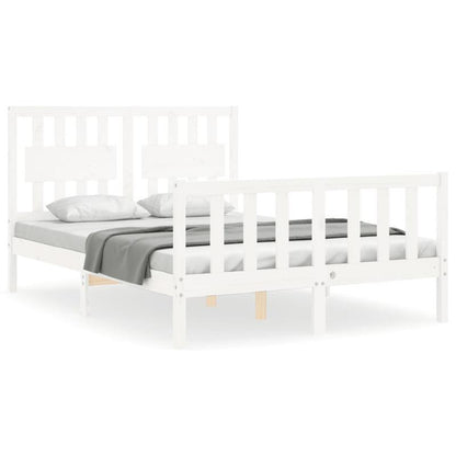 Bed Frame Without Mattress White 120x200cm Wood Solid pine Removable and durable