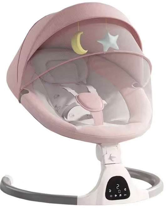 Elektrische Wipstoel - Wipstoel - Babystoel - Baby Swing - Schommelstoel - Elektrisch - Afstandsbediening - Bluetooth voor muziek - Roze