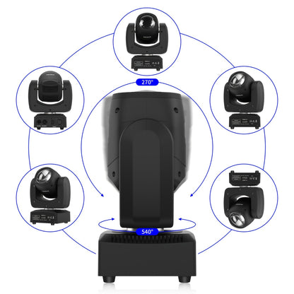 150W RGBW Moving Head – LED Verlichting – DJ Licht – Podium Spot – Club Effect – Krachtige RGBW LED – 540° Pan & 270° Tilt