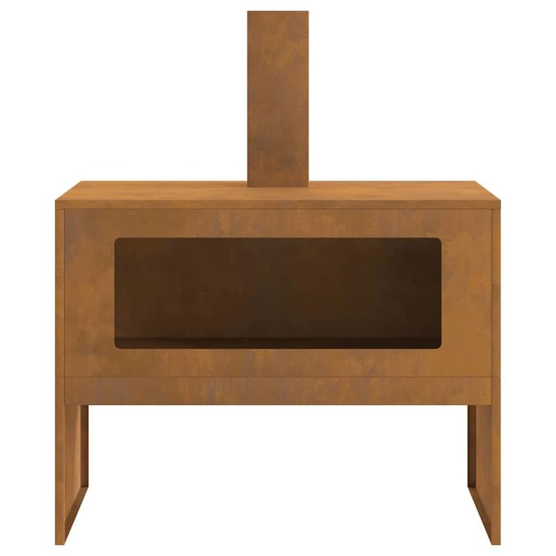 Houtskoolkachel – Buitenhaard – Vuurkorf – BBQ Kachel – Terraskachel – Bruin Metaal – Duurzame Constructie – 80x50x96 cm