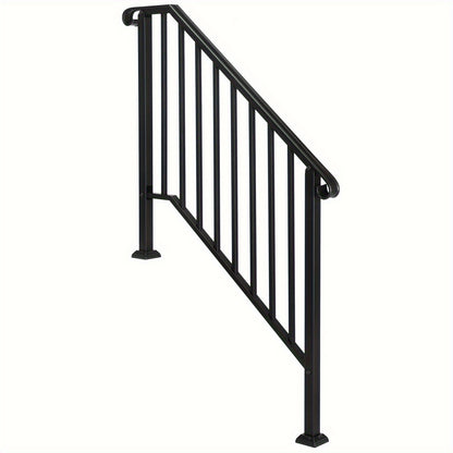 Leuning – Trapleuning – Handrail – Balkonleuning – Terrasleuning – Gietijzer – Matte Zwarte Afwerking – 114 cm Hoog