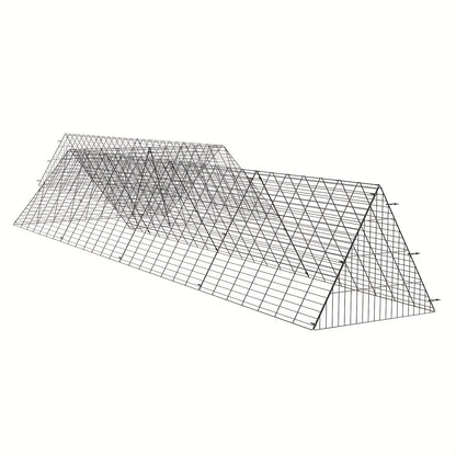 Kippenren – Kippenrennet – Kippenhok – Kippenloop – Dierenren – Set Van 2 Metalen Tunnels – Stevig Hoekframe – 7,3 Meter Lang