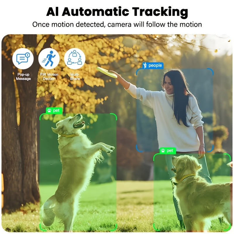 Beveiligingscamera – Camerabewaking – Buitencamera – Draadloze Camera – IP Camera – 2K Dual Lens Resolutie – Zonnepaneel Met 4G Verbinding