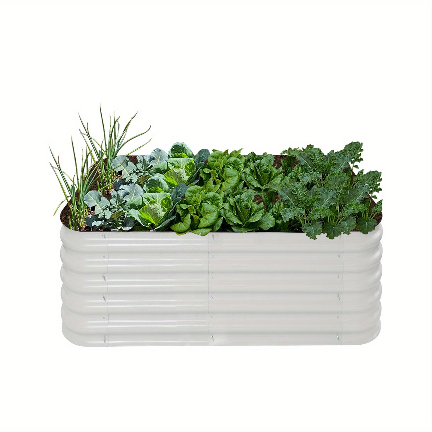 Heavy-Duty Galvanized Steel Raised Garden Bed - Extra Large 119.38x60.96x27.94 cm Outdoor Planter Box, Elevated Garden Bed for Vegetables, Herbs, Flowers - Rust-Resistant, Easy Assembly, Improved Drainage & Soil Erosion Preve