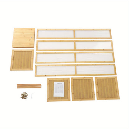 Boekenrek – Boekenplank – Boekenkast – Opbergkast – Draaibaar – 360° Draaibaar Ontwerp – Gerecycled Moso Bamboe & Acryl – Vrijstaand – 124 cm Hoog – Max 10 kg Per Plank
