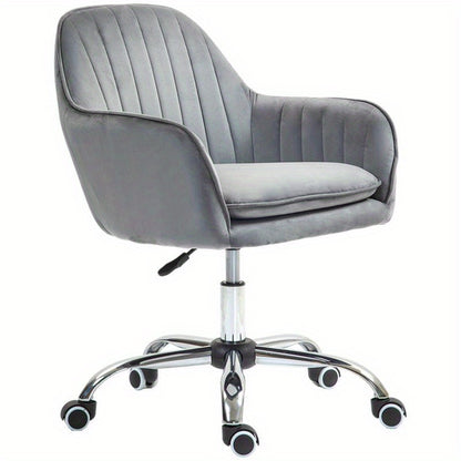 Bureaustoel – Kantoorstoel – Draaistoel – Bureaustoelen – Office Chair – Ergonomisch Design – Verstelbare Hoogte – Memory Foam Kussen – Metalen Frame – 360° Draaibaar – Lendensteun – Zachte Velvet Bekleding – Geschikt Voor Langdurig Gebruik