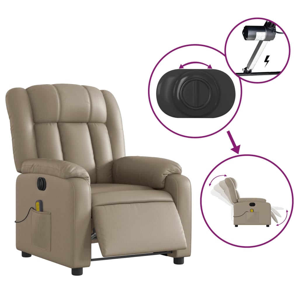 Massagefauteuil – Massagestoel – Relaxstoel – Fauteuil – Elektrische Stoel – Handmatig Verstelbaar – Kunstleer Bekleding