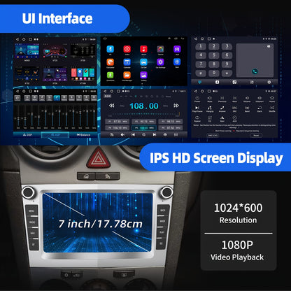 Android Autoradio – Auto Stereo – Multimedia Speler – Navigatiesysteem – Touchscreen Radio – 7 Inch HD IPS Display – Android 14.0 Met 4GB RAM & 64GB Opslag – Zonder Camera & Microfoon
