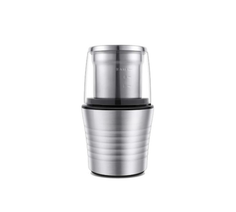 Elektrische Kruiden- en Koffiebonenmolen - 2-in-1 Nat en Droog - Dubbele bekers - Multifunctionele Molen - 300W - Roestvrijstalen behuizing en maalbladen - QUORE