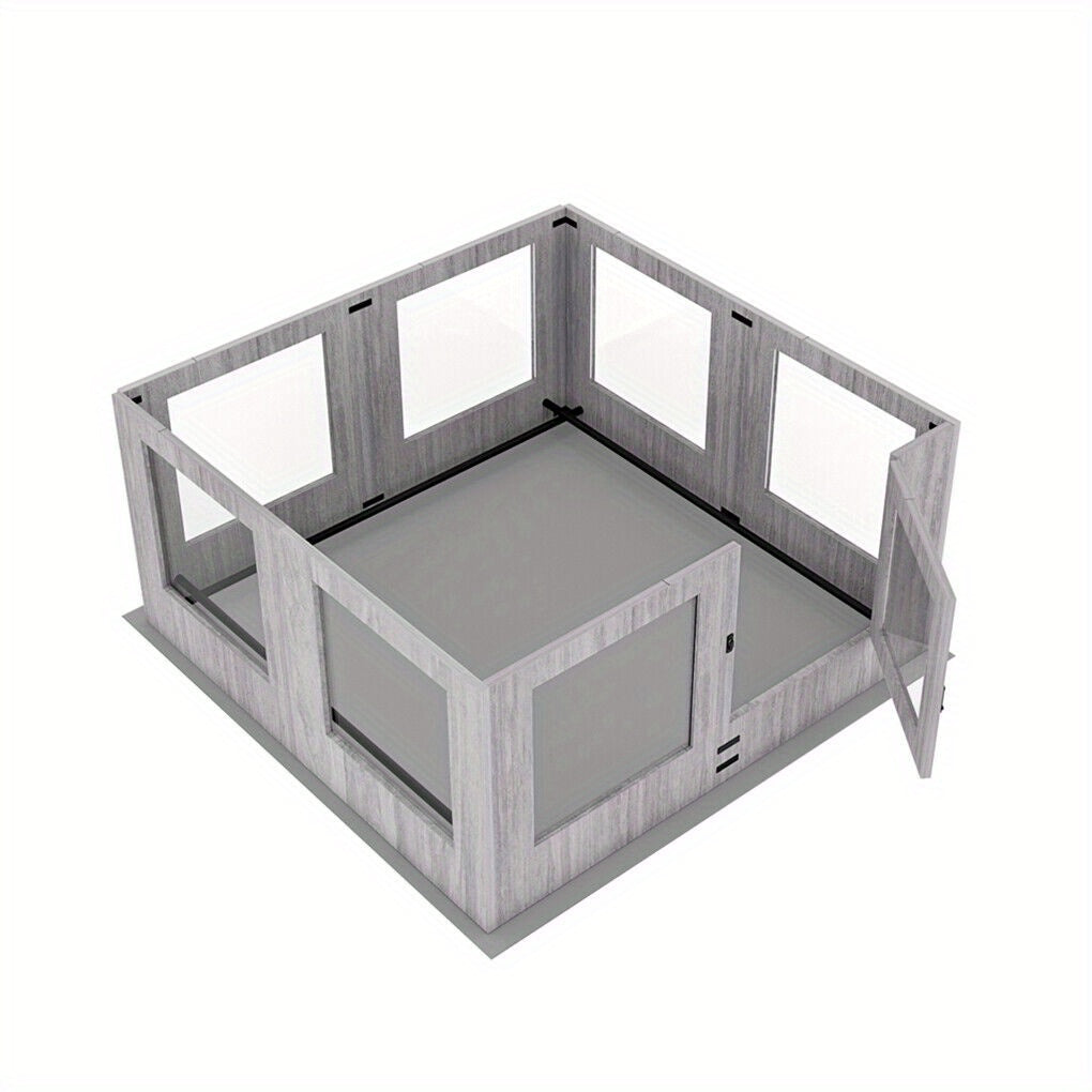 Honden Werpkist – Puppy Bench – Hondenren – Puppy Playpen – Hondenbox – Veilig Glas – Waterdichte Pad – 120x118,6x60 cm – Eenvoudig Schoon Te Maken