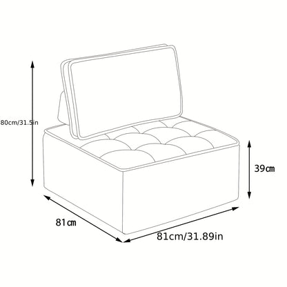Fauteuil – Lounge Stoel – Relaxstoel – Zithoekstoel – Eenpersoonsstoel – Compact Design – Zacht Houten Frame – Kunstvezel Kussen