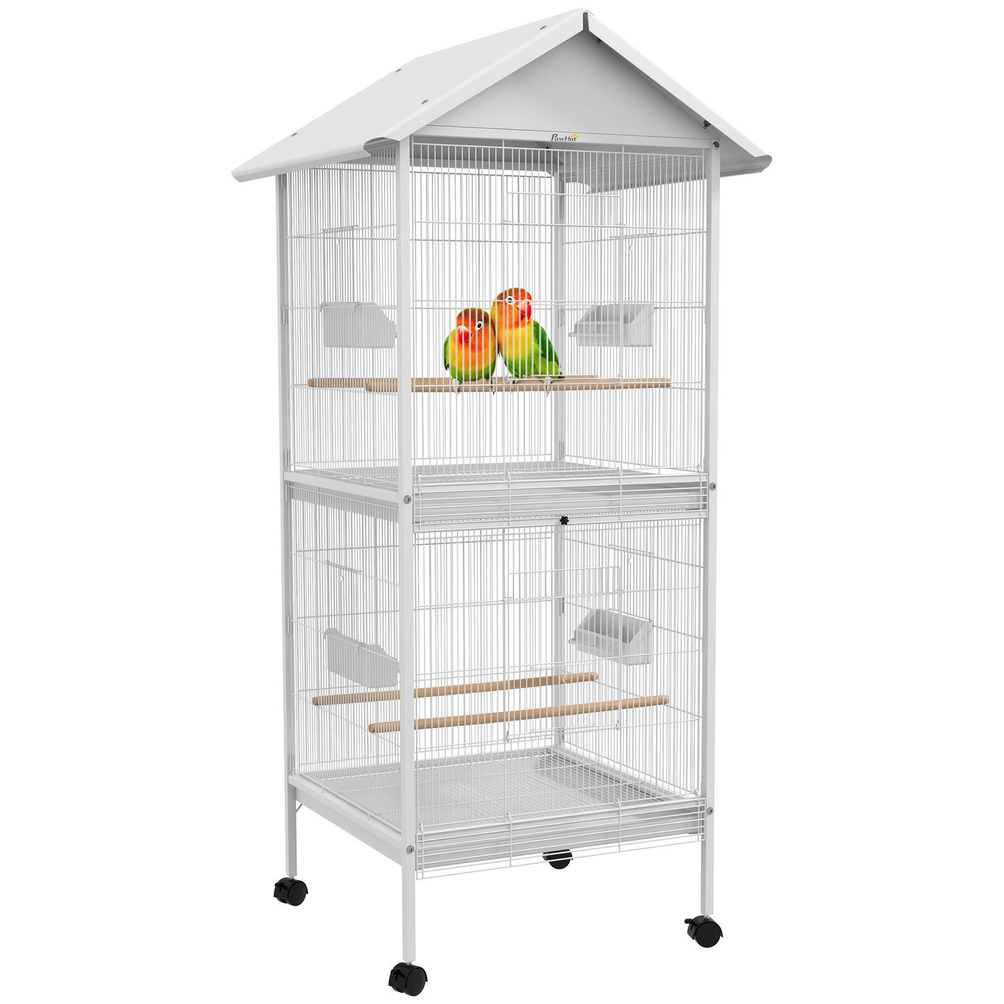 Vogelkast – Vogelkooi – Nestkast – Vogelkooi Binnen – Vogelhuis – Grote Afmetingen 78x75x168 cm – Met Wieltjes en Uitneembare Tray