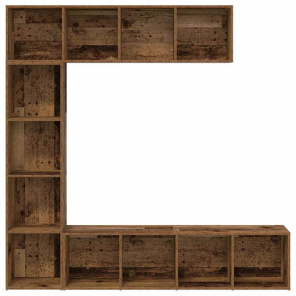 Eikenhouten Boekenkast – Boekenplank – Opbergkast – Wandrek – Media Meubel – 12 Vakjes – Duurzaam & Vochtbestendig Hout