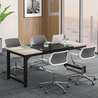 Bureau – Werkplek – Studietafel – Tafel – Industrieel Design – Extra Groot 180x80 cm – Stevig Metaal & Kunsthout – Geschikt Voor 6-8 Personen