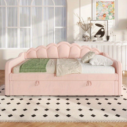 Sofa Bed – Slaapbank – Slaapzetel – Bedbank – Multifuntionele Bank – Met Hydraulische Opbergruimte – Met Metalen Frame – Roze – 90x200 cm – Zonder Matras