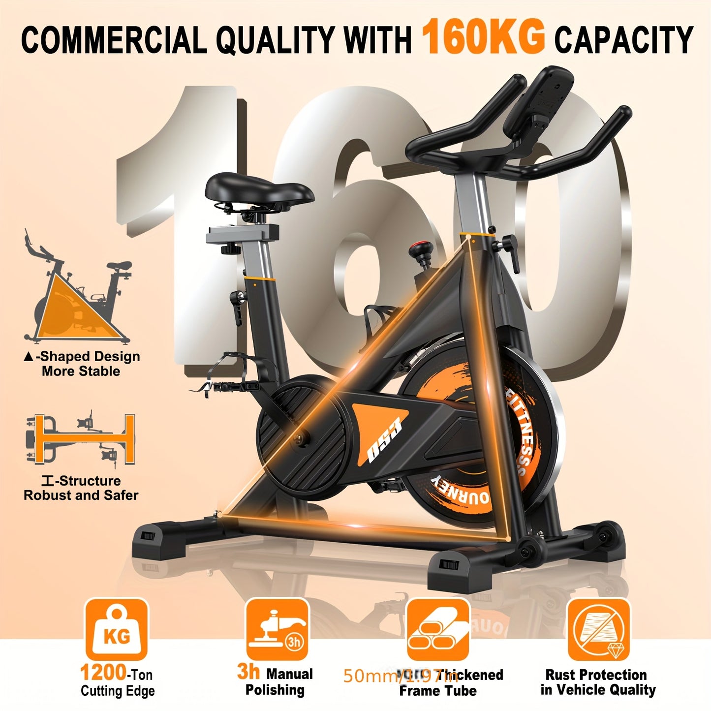 Magnetische Roeitrainer – Fitnessmachine – Hometrainer – Indoor Trainer – Sportapparaat – 16 Weerstandsniveaus – Compact Opvouwbaar – Oranje