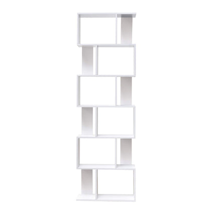 Witte Boekenkast – Boekenplank – Opbergkast – Rek – Vakkenkast – Modern Design – MDF Materiaal – 190x60x24 cm