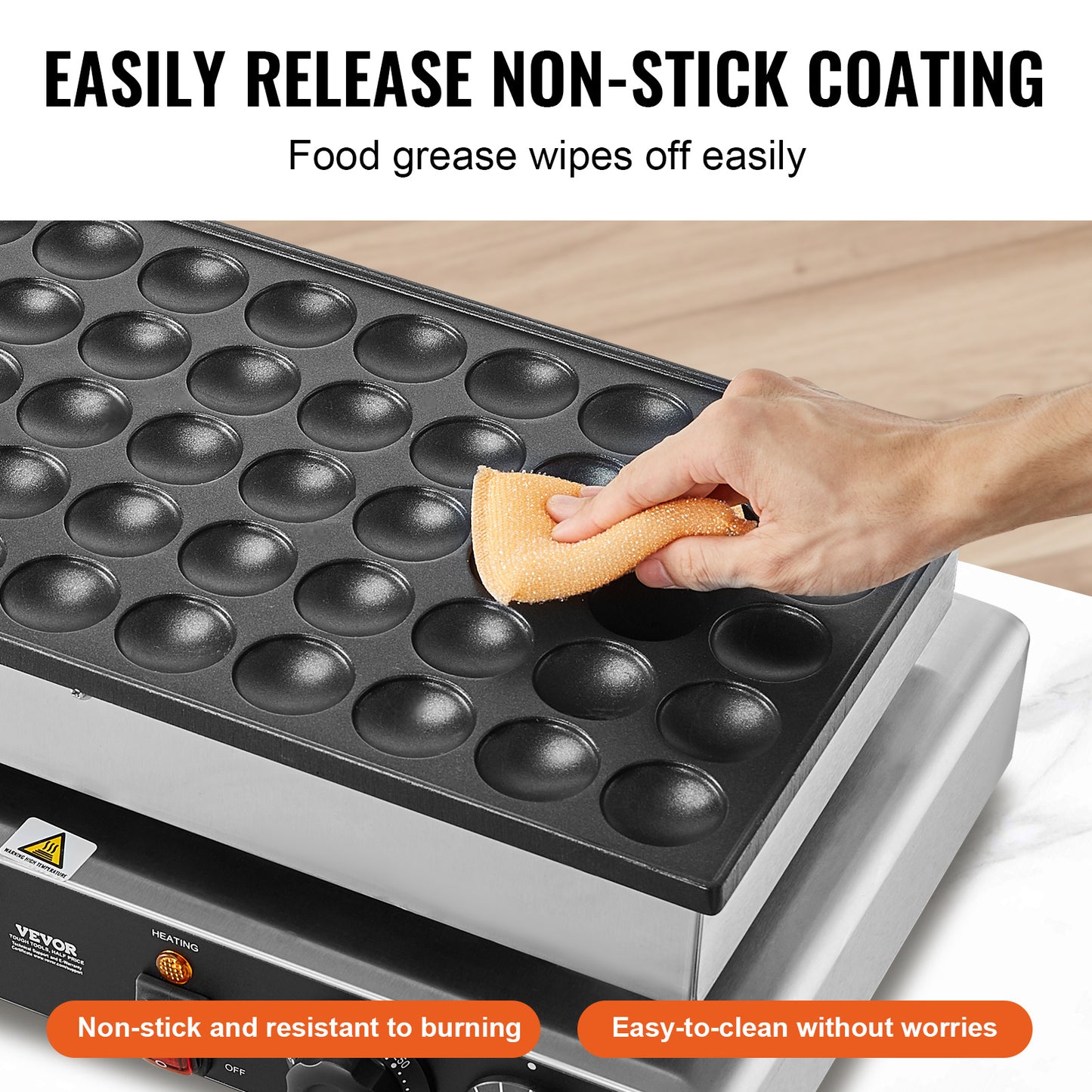 Pannenkoekenmaker – Crêpemaker – Mini Pancakemaker – Snackmaker – Roestvrij Staal – 50 Mini Pannenkoekjes – 1700W Hoog Vermogen