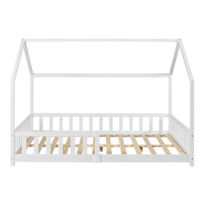 Kinderbed – Kinderbedden – Eenpersoonsbed – Hoogslaper – Stapelbed – Valbeveiliging – Massief Dennenhout – 140 x 200 cm